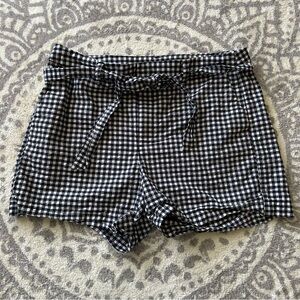 Black & white checkered shorts
